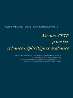 cover image of Menus d'été pour les coliques néphrétiques oxaliques